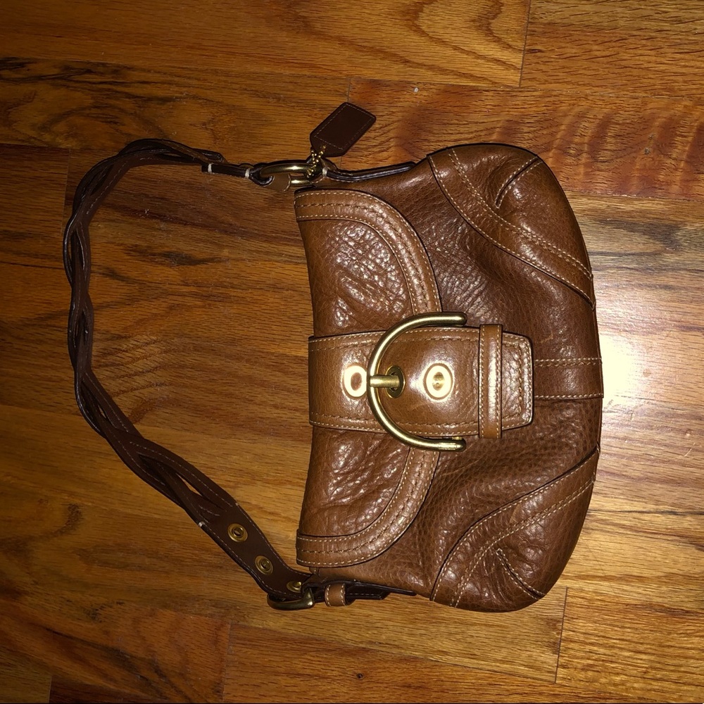Small Carmel leather coach purse